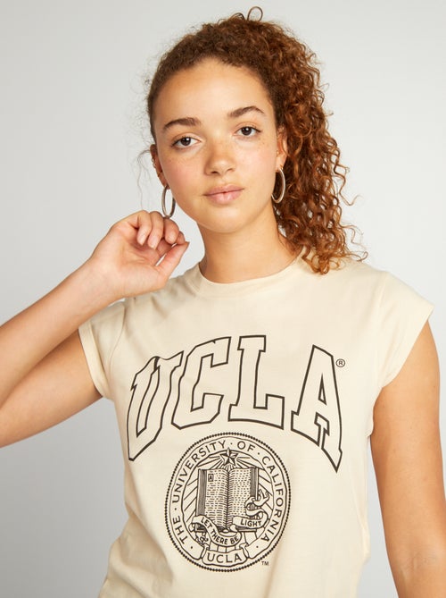 T-shirt cropped fit com estampado 'Ucla' - Kiabi