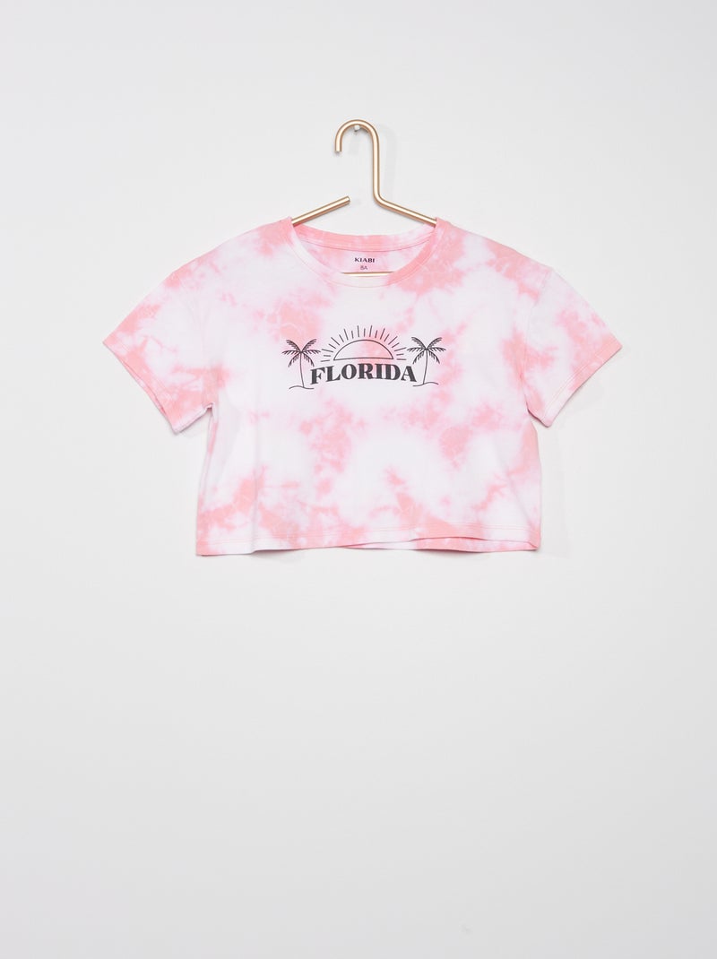 T-shirt cropped 'Florida' ROSA - Kiabi