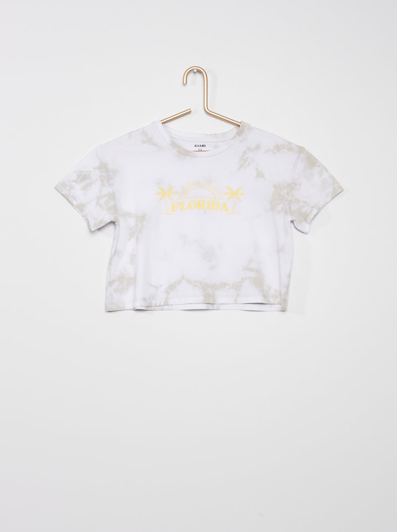 T-shirt cropped 'Florida' VERDE - Kiabi