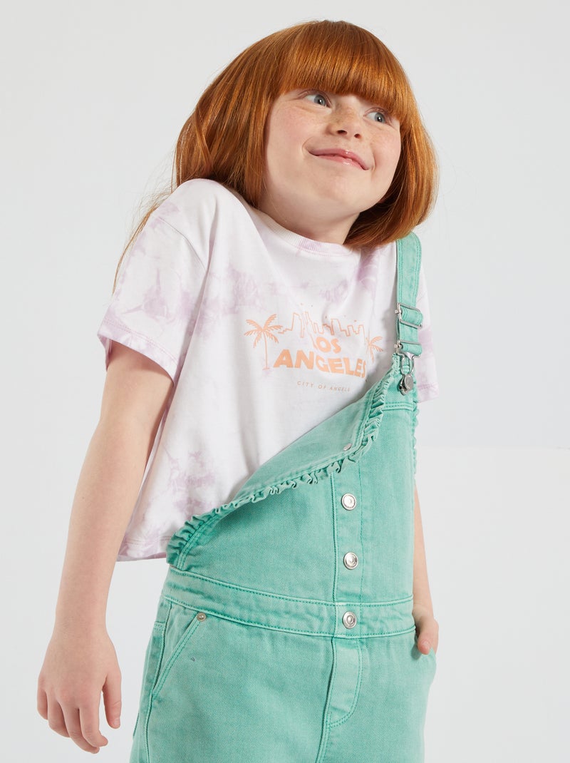 T-shirt cropped 'Los Angeles' VIOLETA - Kiabi