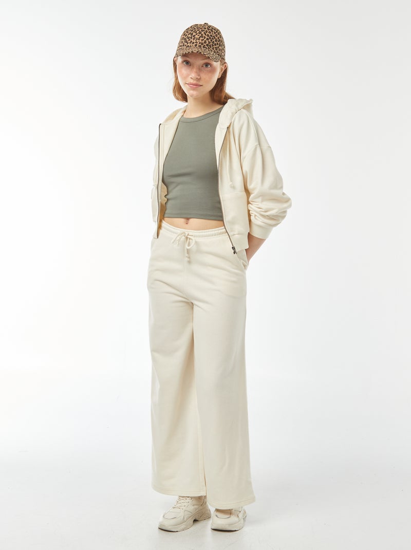 T-shirt cropped manga curta Verde - Kiabi