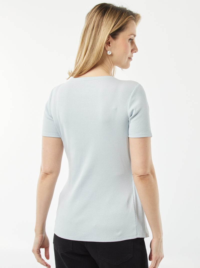 T-shirt cruzada de amamentação AZUL - Kiabi