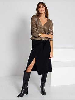 T-shirt cruzada dourada - Kiabi