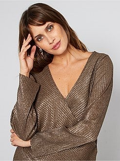 T-shirt cruzada dourada - Kiabi