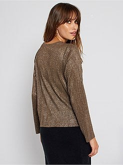 T-shirt cruzada dourada - Kiabi