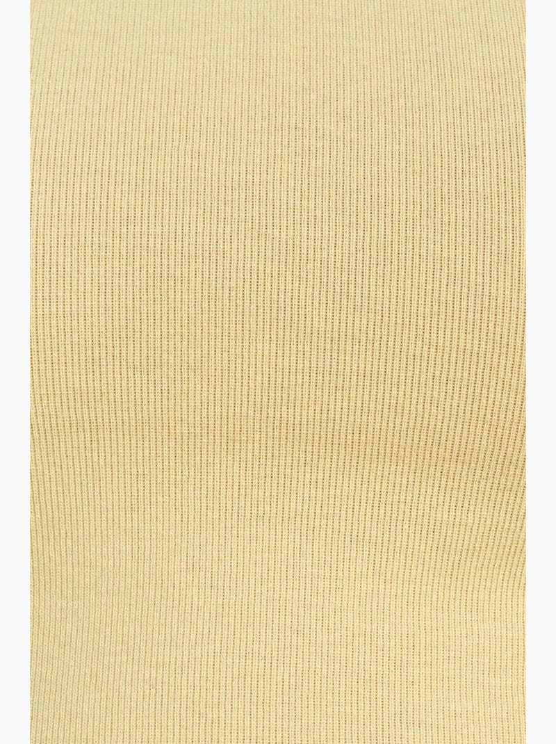 T-shirt curta ajustada malha manga curta dilvin Amarelo-limão - Kiabi