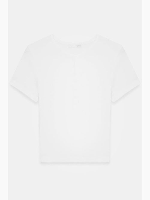 T-shirt curta ajustada malha manga curta dilvin - Kiabi