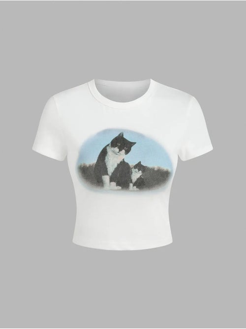 T-shirt curta de algodão estampada hiccup - Kiabi T-shirt curta de algodão estampada hiccup - Kiabi
