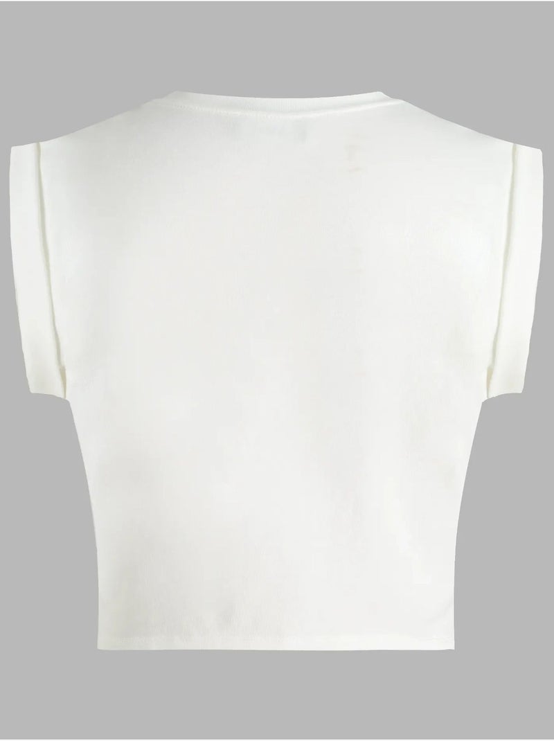 T-shirt curta estampada hiccup Branco - Kiabi