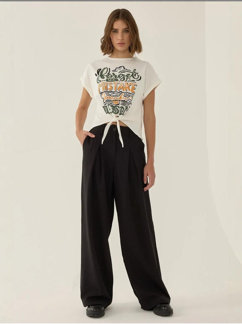 T-shirt curta estampada hiccup Branco - Kiabi
