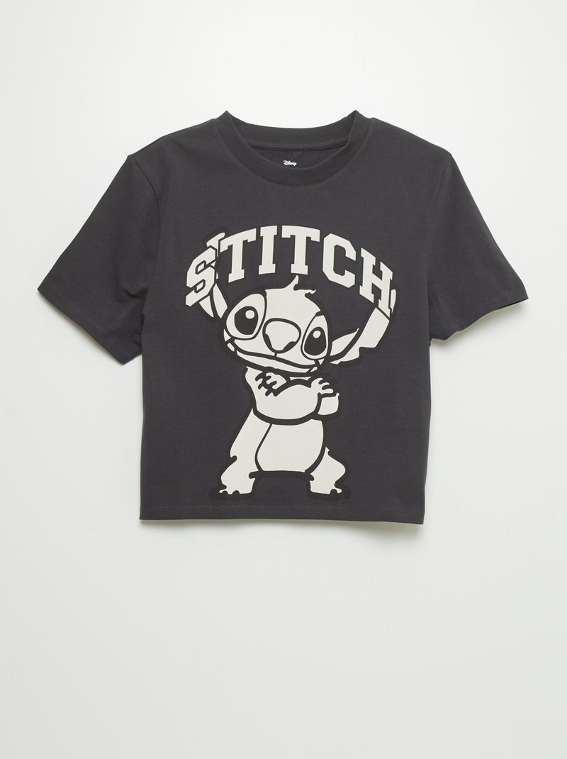 T-shirt curta 'Stitch' PRETO - Kiabi