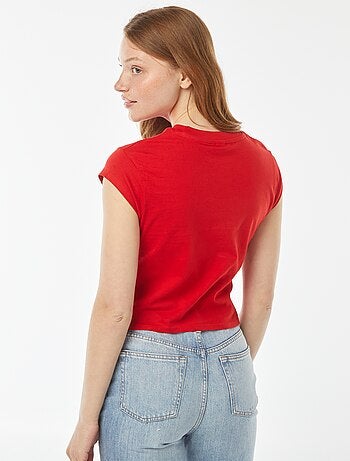 T-shirt curto estampado 'Stitch'