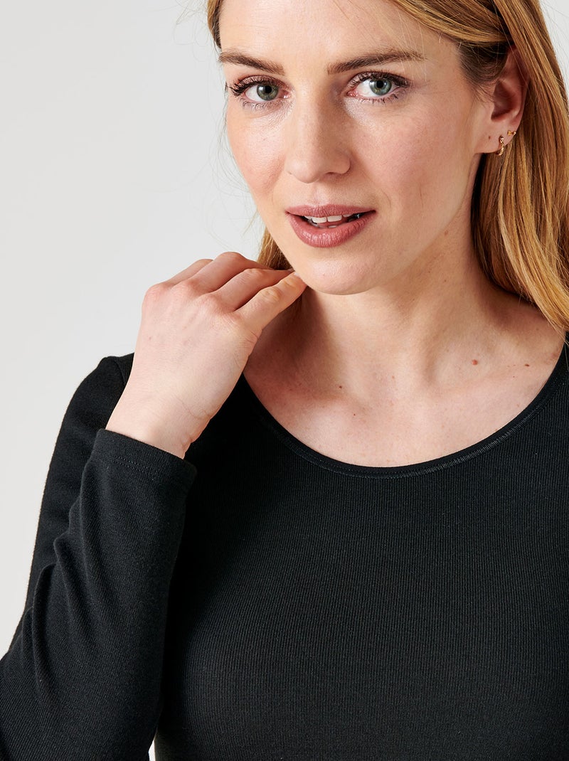 T-shirt 'Damart' Thermolactyl nível 3 Preto - Kiabi