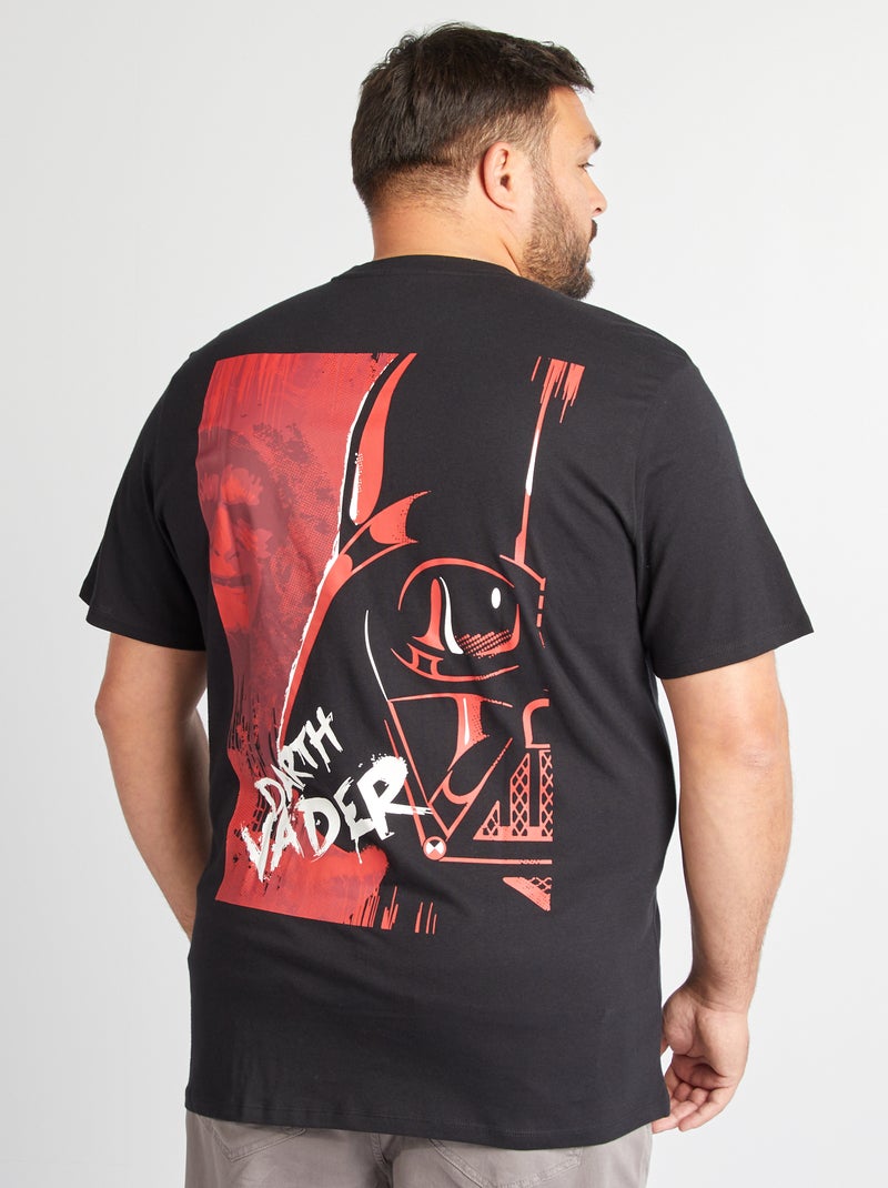 T-shirt 'Darth Vader' 'Star Wars' de manga curta Preto - Kiabi