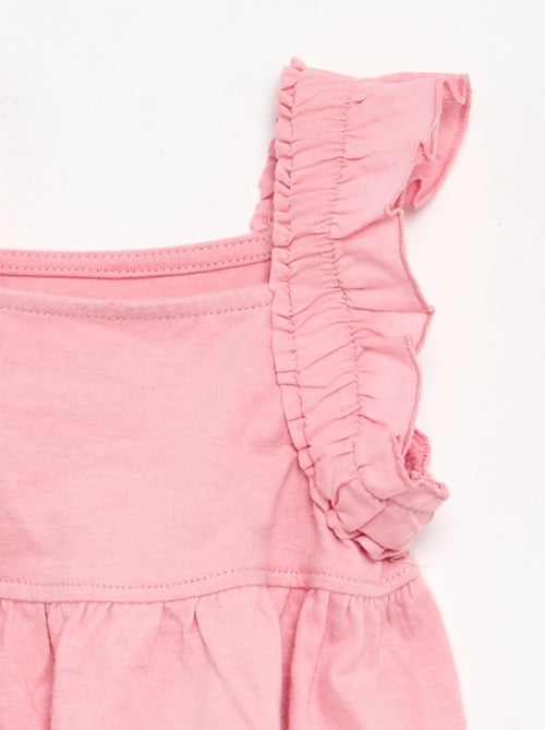 T-shirt de alças com folhos - Kiabi