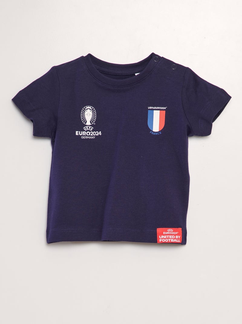 T-shirt de algodão - EURO 2024 AZUL - Kiabi