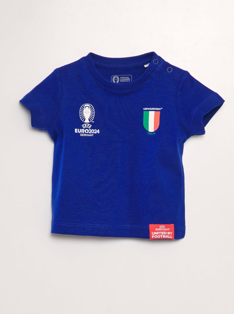 T-shirt de algodão - EURO 2024 AZUL - Kiabi