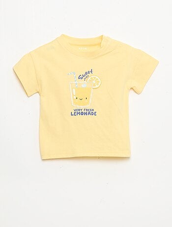 T-shirt de algodão com bordado no peito