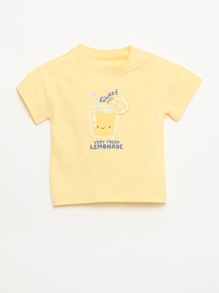 T-shirt de algodão com bordado no peito