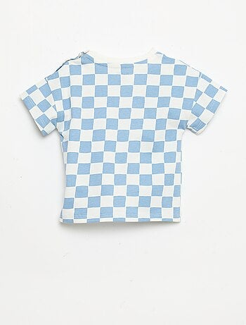 T-shirt de algodão com bordado no peito