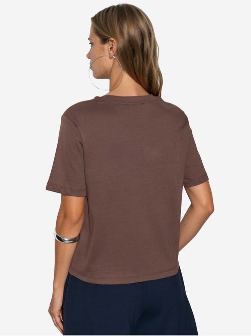 T-shirt de algodão com decote redondo busem - Kiabi T-shirt de algodão com decote redondo busem - Kiabi