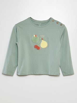 T-shirt de algodão com estampa