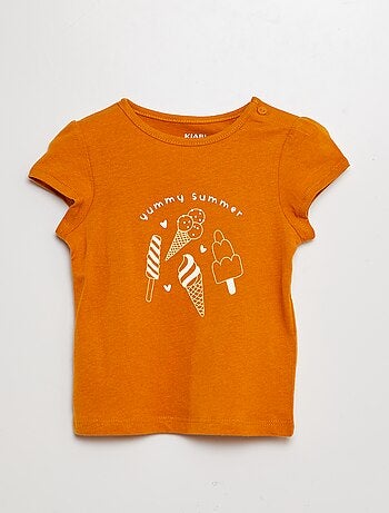 T-shirt de algodão com estampado