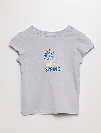 T-shirt de algodão com estampado