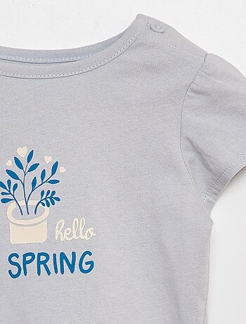 T-shirt de algodão com estampado