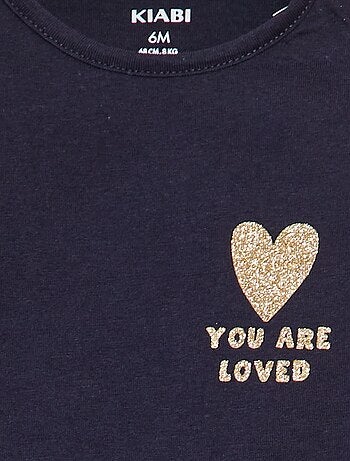 T-shirt de algodão com estampado