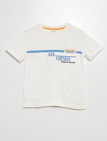 T-shirt de algodão com estampado