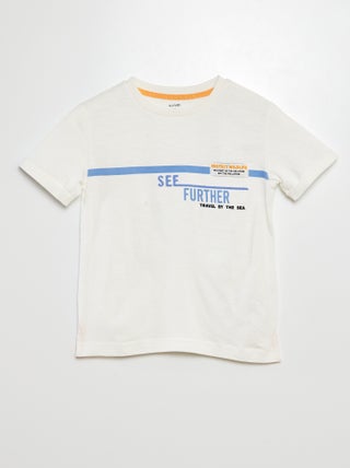 T-shirt de algodão com estampado