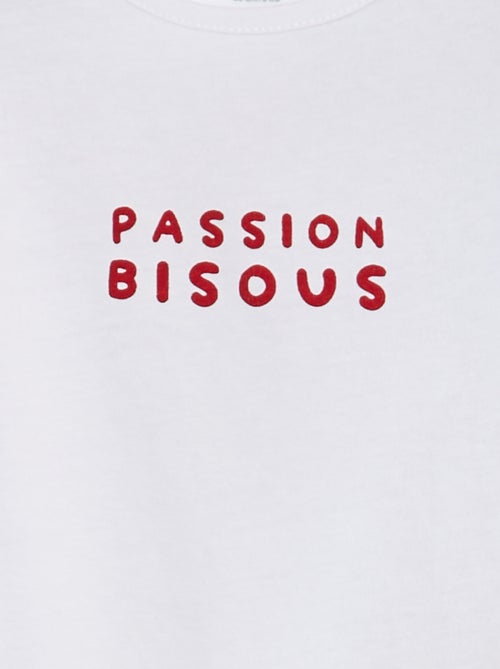 T-shirt de algodão com estampado - Kiabi