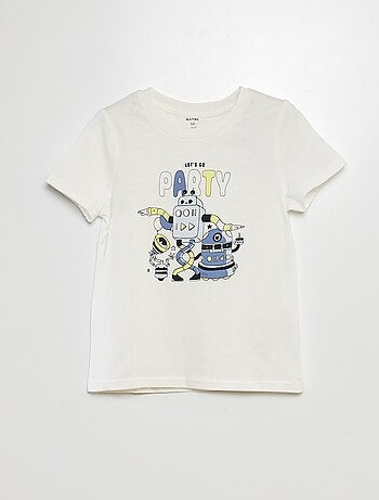 T-shirt de algodão com estampado