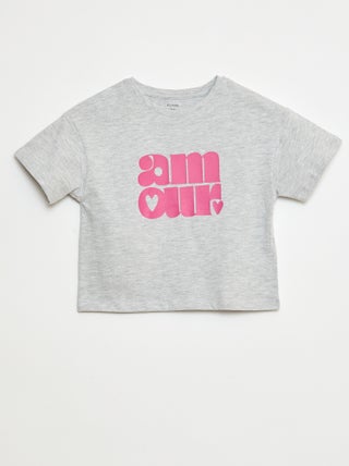 T-shirt de algodão com estampado