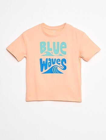 T-shirt de algodão com estampado