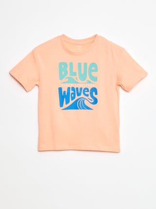 T-shirt de algodão com estampado