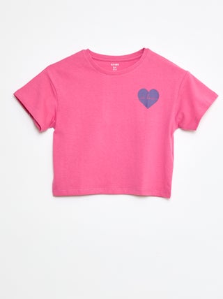 T-shirt de algodão com estampado