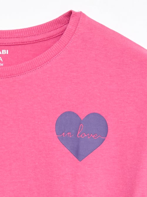 T-shirt de algodão com estampado - Kiabi