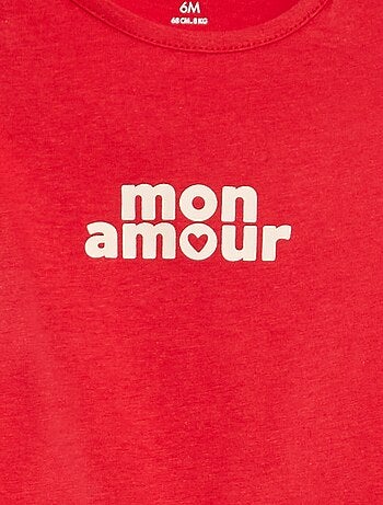 T-shirt de algodão com estampado