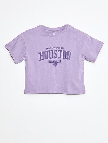 T-shirt de algodão com estampado