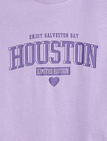 T-shirt de algodão com estampado