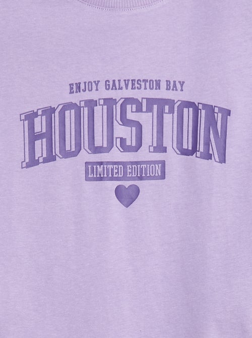 T-shirt de algodão com estampado - Kiabi