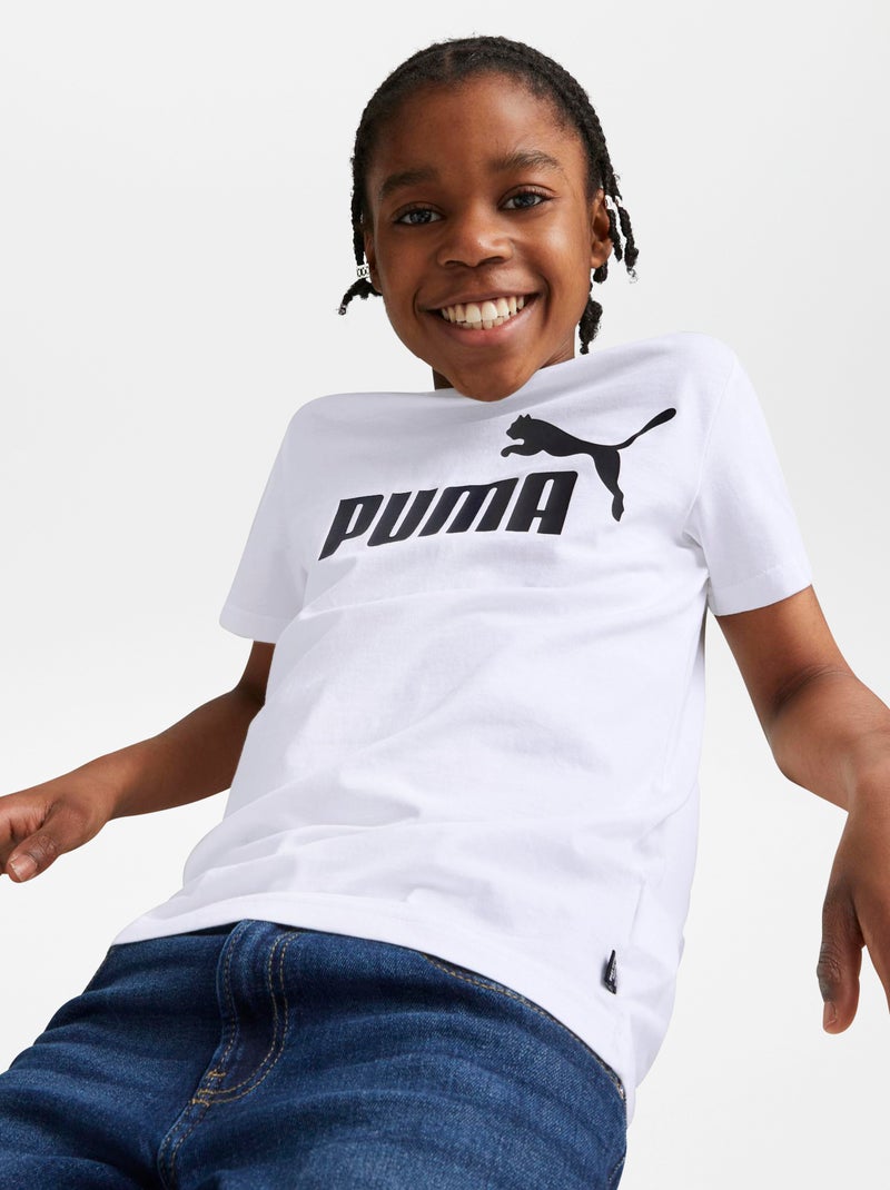 T-shirt de algodão com logótipo 'Puma' BRANCO - Kiabi