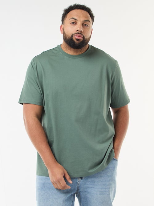 T-shirt de algodão com toque suave - Kiabi