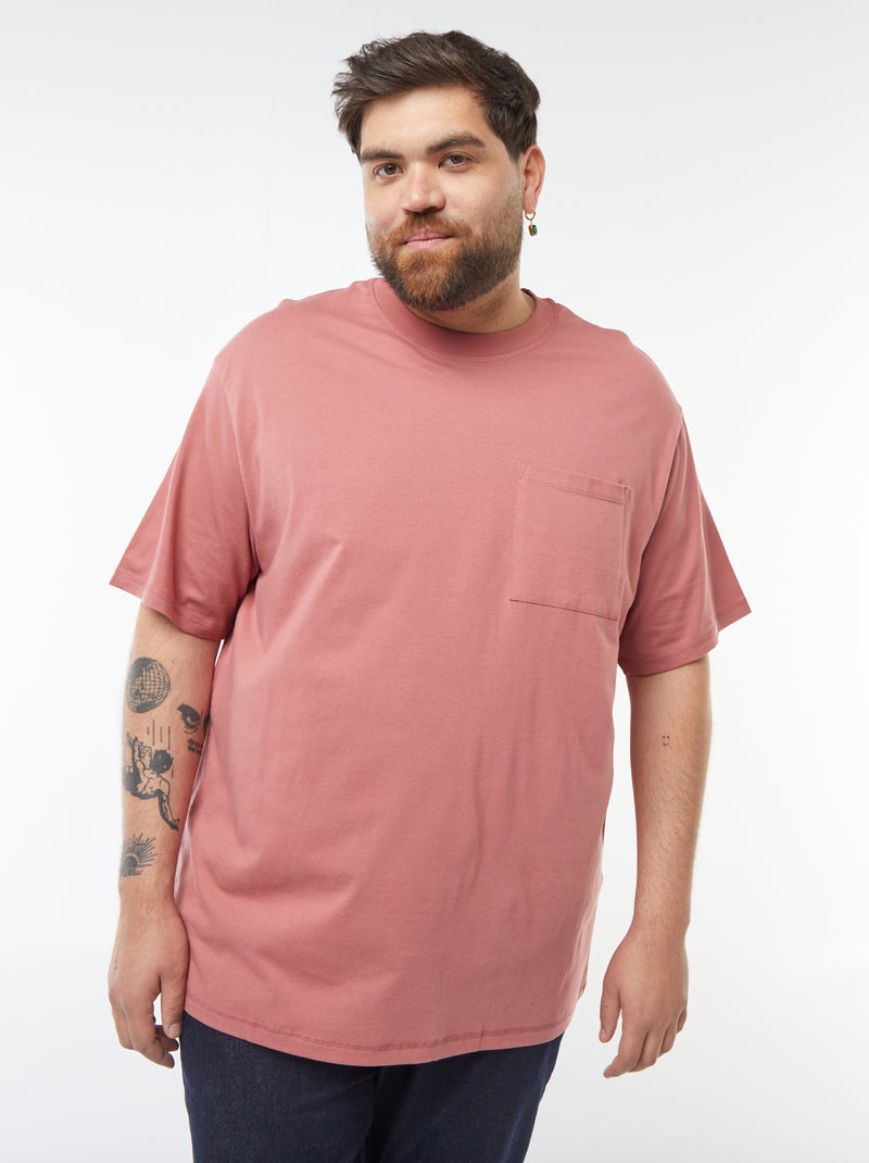 T-shirt de algodão confort fit ROSA - Kiabi