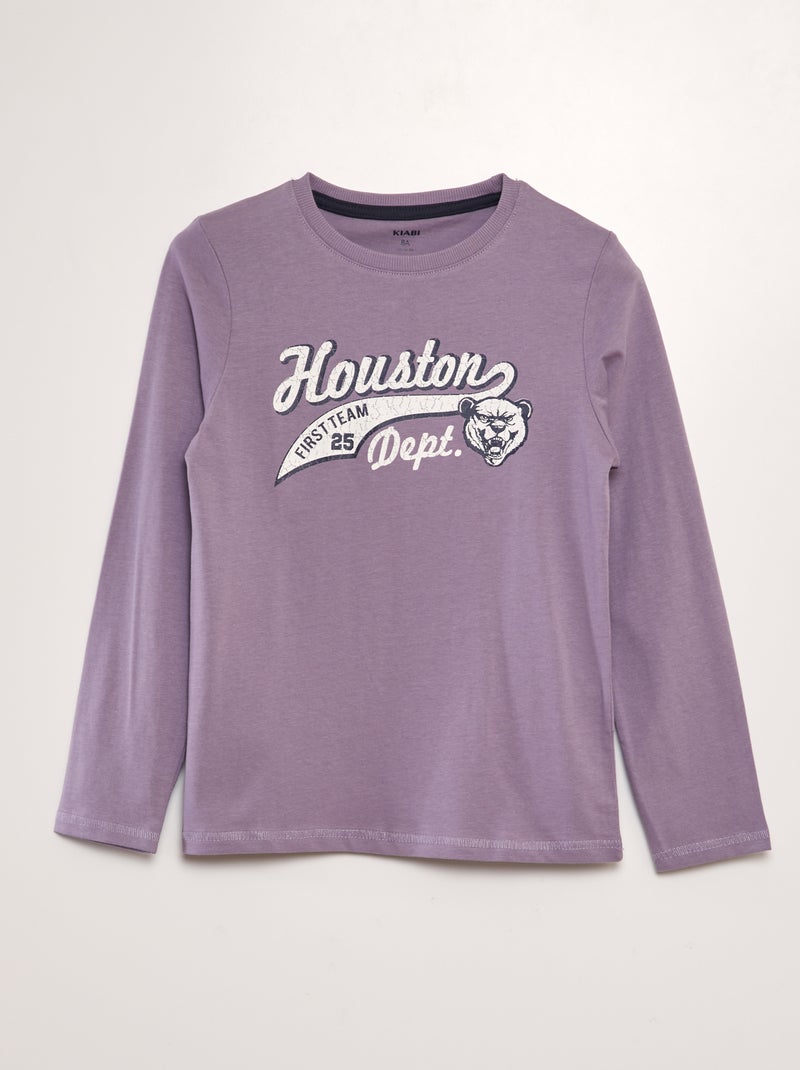 T-shirt de algodão de manga comprida VIOLETA - Kiabi