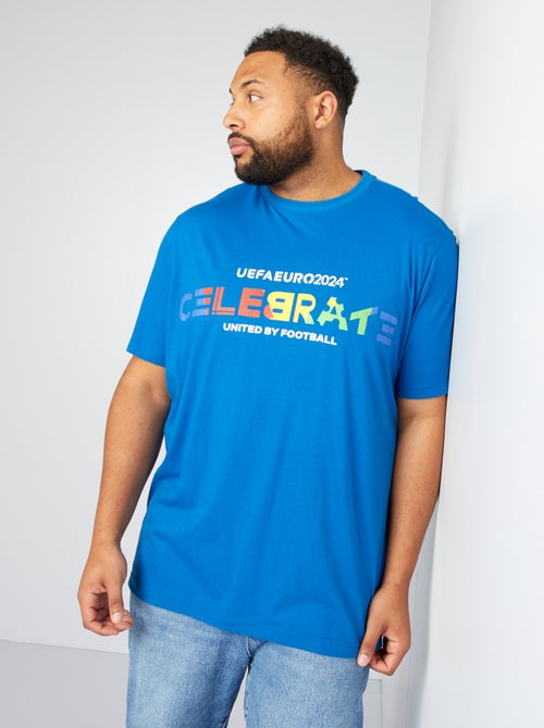 T-shirt de algodão de manga curta 'Euro 2024' - Kiabi