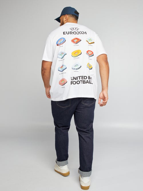 T-shirt de algodão de manga curta 'Euro 2024' - Kiabi