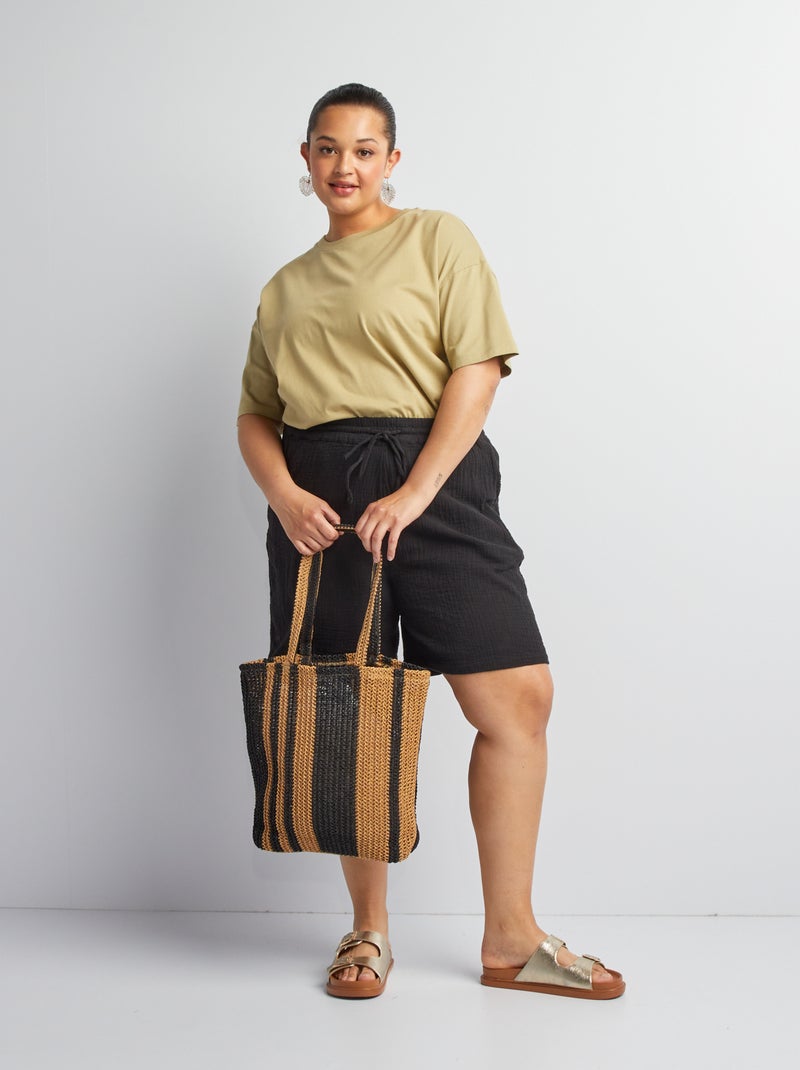 T-shirt de algodão de manga curta VERDE - Kiabi